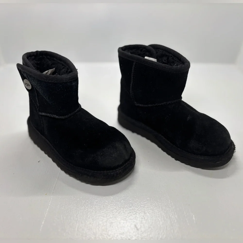UGG Jona Mini Boot Black Kids Size 10 Toddler EU 27.5 Winter Boots